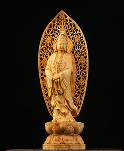 極上品 数珠観音 仏教工芸品 木彫仏像 開運風水 供養品
