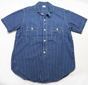 Bootleggers (ブートレガーズ) Indigo Stripe Work Shirt / インディゴストライプ 半袖ワークシャツ size 16(L) / フリーホイーラーズ/2