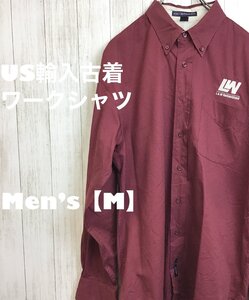 【US輸入古着】PORT　AUTHIRTY　企業ロゴワークシャツ　Mサイズ