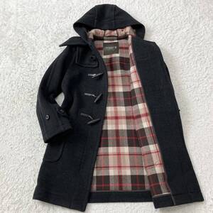 極上メルトン生地!極美品!マッキントッシュロンドン MACKINTOSH LONDON ダッフルコート ロング ウール レザー チェック メンズ ビジネス M