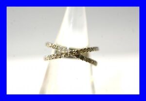 ○新品同様 ホワイトゴールド K18WG ダイヤ 0.26ct 指輪 リング 2g R0289