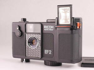 ★良品★ RICOH リコー AUTO HALF EF2 ブラック シャッター ストロボ 巻上げ メーター OK！ R2202#0572#00011