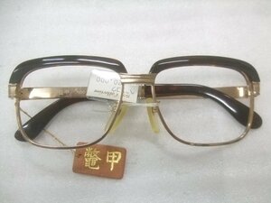 新品未使用高級本鼈甲/本べっ甲製老眼めがね　本鼈甲500　X955