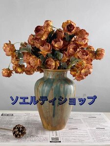 美品☆花瓶 手作り 花入 一輪挿し 花器 陶器 焼物 置物 フラワーベース 焼き物 陶磁器製 インテリア 飾 ペン立て 小物入れ