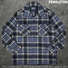 PENDLETON 70s ビンテージ オープンカラーボードシャツ ペンドルトン