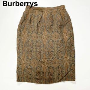 Burberrys バーバリー スカート ペイズリー柄 シルク100% 9AR レディース B62412-121