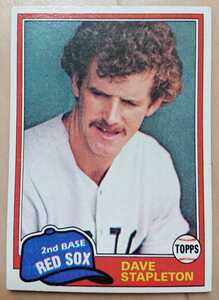 ★DAVE STAPLETON TOPPS 1981 #81 MLB メジャーリーグ 大リーグ VINTAGE ビンテージ デイブ ステイプルトン BOSTON RED SOX レッドソックス