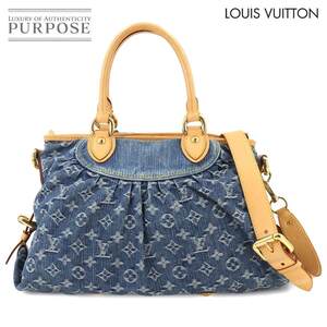 ルイ ヴィトン LOUIS VUITTON モノグラム デニム ネオカヴィ MM 2way ハンド ショルダー バッグ ブルー M95349 90250150