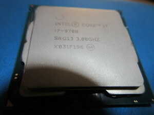 動作品　Intel Core i7-9700 Retail-（1151/8 Core / 3.00GHz / 12MB / Coffee Lake / 65W）-BX80684I79700