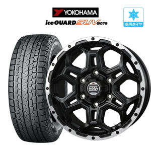 スタッドレス タイヤ ホイール 4本 6穴139 ロックケリー グリート YOKOHAMA アイスガード SUV (G075) 265/70R17