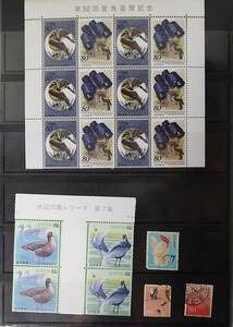 切手各種(全50枚) 主に野鳥を題材としたデザインのもの