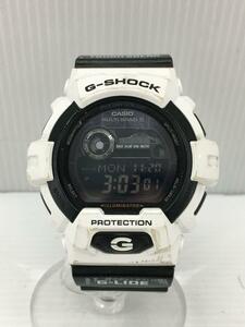 CASIO◆ソーラー腕時計・G-SHOCK/デジタル/WHT