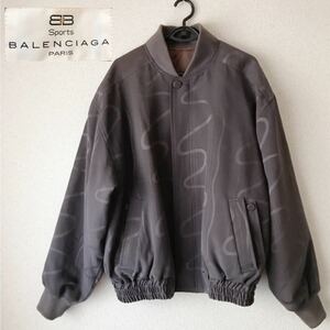 BALENCIAGA 希少　オールド　バレンシアガ スポーツ アウター　ブルゾン　茶　M やや紫がかった上品な深みのあるブラウン