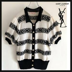 【希少】Yves Saint Laurent tricots イヴサンローラン ニット カーディガン ヴィンテージ オールド 福助期 ヴィンテージ