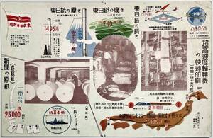 絵葉書 東京日日新聞「各種比較図繪葉書」（絵ハガキ/昭和15年/1940年/レトロ/JUNK）