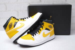 198【1円～】NIKE ナイキ Air Jordan 1 Mid University Gold 554724-170 27.0cm スニーカー エアジョーダン