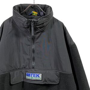 90s ebtek eddie bauer フリース　プルオーバー　ジャケット　ブラック　エディーバウアー　USA製 サイズL 古着　vintage ヴィンテージ