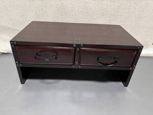 d2837◆和家具　卓上小引き出し/ミニ文机◆W35×D19.5×H15ｃｍ