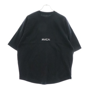 RVCA ルーカ ロゴワッペン クルーネック半袖Tシャツ カットソー ブラック AI041-310