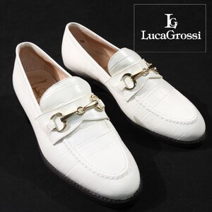 新品1円～★定価3.7万 Luca Grossi ルカ グロッシ レディース イタリア製 ビブラムソール 牛革レザー ビットローファー 36 23.0cm ◆4519◆