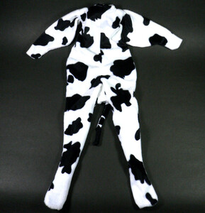 DD　牛柄ベルベット 全身パジャマ？ ドール服　ディーラー製　Doll Clothes　For Volks DD　60cm 1/3　Cow print Pajamas　中古 USED