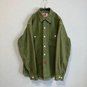 エンジニアードガーメンツ Engineered Garments /長袖ワークシャツ /初期タグ /赤 /オリーブ /グリーン /コットン /米国製 /サイズM