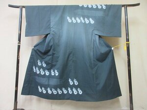 1円 良品 化繊 長襦袢 男性用 和装 和服 絞り 蜘蛛絞り 瓢箪 霞 高級 渋カッコいい 袖無双 身丈133cm 裄70cm【夢職】★★★