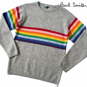 ポールスミス Paul Smith JEANS クルーネック ウール セーター L グレー ニット