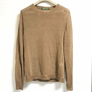 irishcrone　アイリッシュクローン　Linen100％　リネン　ブラウンカラー　サイズS　ニット　メンズ