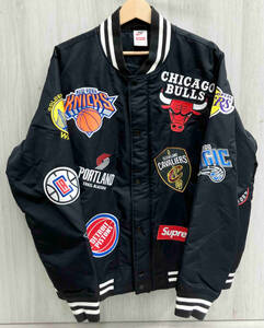 Supreme × NIKE シュプリーム×ナイキ NBA Teams Warm-Up Jacket/AO3631-010 スタジャン 黒 ブラック メンズ Lサイズ