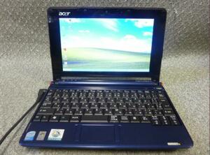 Windows XP,7 OS選択可 ★ ミニノート Acer Aspire One ZG5 8.9型/Atom N270/メモリ1GB/120GB/無線/カメラ/便利なソフト/1865