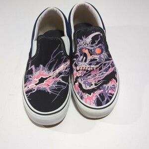 ☆激レア　VANS　ヴァンズ　バンズ　スリッポン　28.5cm スカル　Skull　紫　雷　アメリカ限定　スケーター　スケボー　スノボーサーフィン