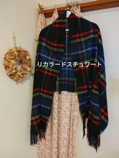 値下げ☆ジョンストンズ カシミヤ大判ストール リカラードスチュワート