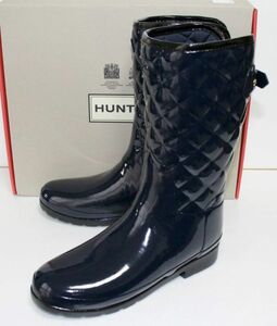 定価20000 新品 本物 靴 HUNTER リファインド キルテッド グロス ショート WFS1029RGL ハンター JP23 UK4 US6 EU37 2120