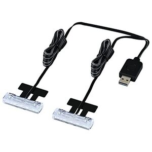 セイワ(SEIWA) 車内用品 LEDフロアライトUSB 2連 ブルー/ホワイト切り替え イルミネーション USB電源 F338 高輝度LED使