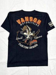 VANSON × LOONEY TUNES バンソン ルーニーチューンズ コラボTee 半袖Tシャツ LTV-2212 スミクロ ブラック Sサイズ