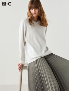 UNIQLO C ユニクロC　2024AW カシミヤリラックスVネックセーター 一部店舗商品　Ｍサイズ ナチュラル C 長袖ニット