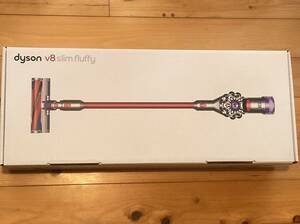 【未使用】Dyson V8 Slim Fluffy SV10KSLM コードレススティッククリーナー ニッケル/アイアン/レッド