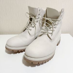 激レア Timberland 6inch Premium Boot プレミアム ブーツ ウォータープルーフ アンゴラモノクローム ホワイト ティンバーランド 