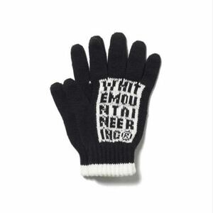 WHITE MOUNTAINEERING　LOGO KNIT GLOVES ホワイトマウンテニアリング　手袋 グローブ ニットグローブ 黒