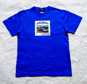 大好評！希少【Rブルー/ XL】新品 超人気 500系 公式写真 JR新幹線Tシャツ 新幹線カード付/JR東海 JR西日本 鉄道好きに 男女兼用