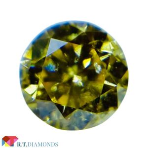 FANCY INTENSE ORANGY YELLOW 0.140ct RD/RT1168/CGL