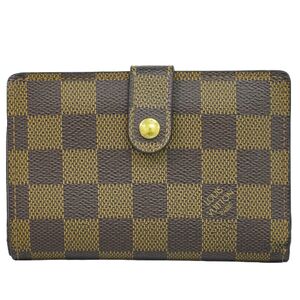 本物 ルイヴィトン LOUIS VUITTON LV ポルトフォイユ ヴィエノワ ダミエ エベヌ 折財布 ブラウン N61674