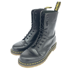 良好◆Dr.Martens ドクターマーチン 10ホール ブーツ uk7◆1490 ブラック メンズ 靴 シューズ boots ワークブーツ