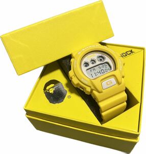 新品同様品 2007年 G-SHOCK BAPE A BATHING APE エイプ DW-6900 イエロー