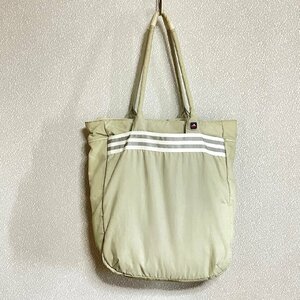 (^w^)b adidas アディダス ジップトップ ナイロン タテ型 トート ショルダー 肩掛け 手提げ バッグ BAG 鞄 カバン ライト グリーン B0528FE