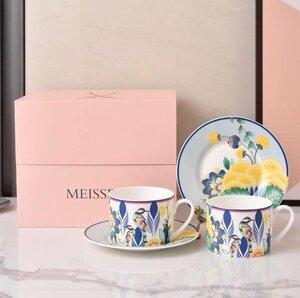 MEISSEN マイセン 手作り　　カップ＆プレート 4点セット 洋食器 ブランド テーブルウェア インテリア ギャラリー アフタヌーンティー