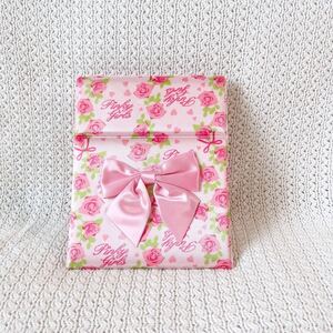 ★新品★pinky girls★鏡★ミラー★バラ薔薇★ハート★ピンク★ロゴ★フラワー花柄★手鏡★ハンドミラー★リボン★ピンキーガールズ★