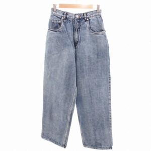 ローレン Louren highwaist vintagelike boyfriend denim デニムパンツ ジーンズ バギー ストレート ジップフライ 40 M ブルー