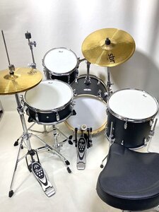 Pearl MIDTOWN 【NEWカラーのマットブラック】 ドラムセット シンバル・ハイハットシンバル付き ミッドタウンシリーズ